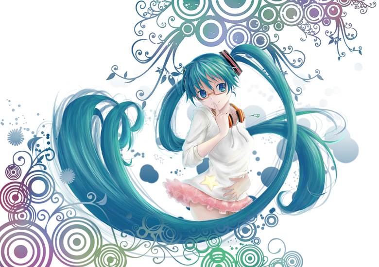 初音ミク|sola7764的眼镜美少女插画图片| BoBoPic