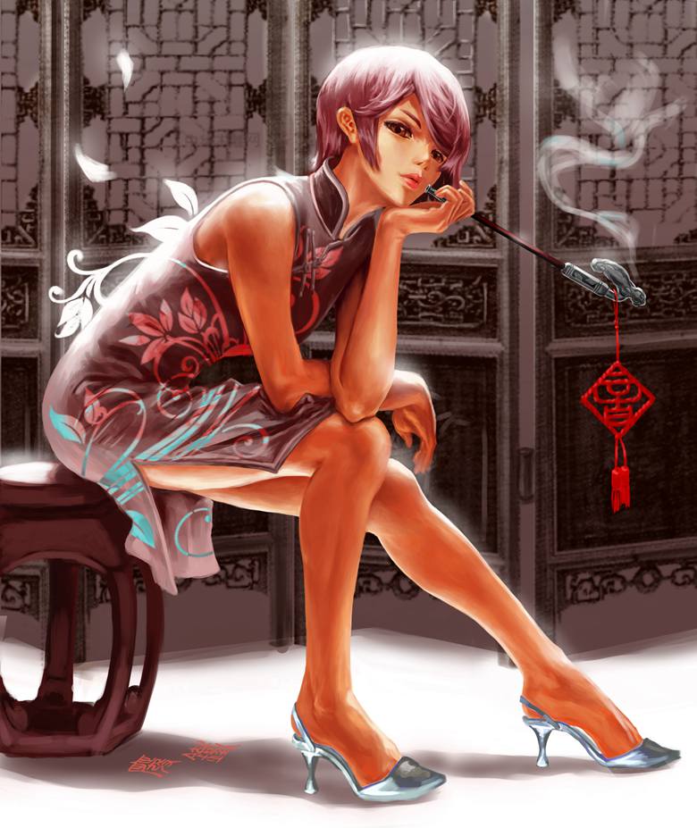 中国风, cheongsam, smoke, VOCALOID 100收藏