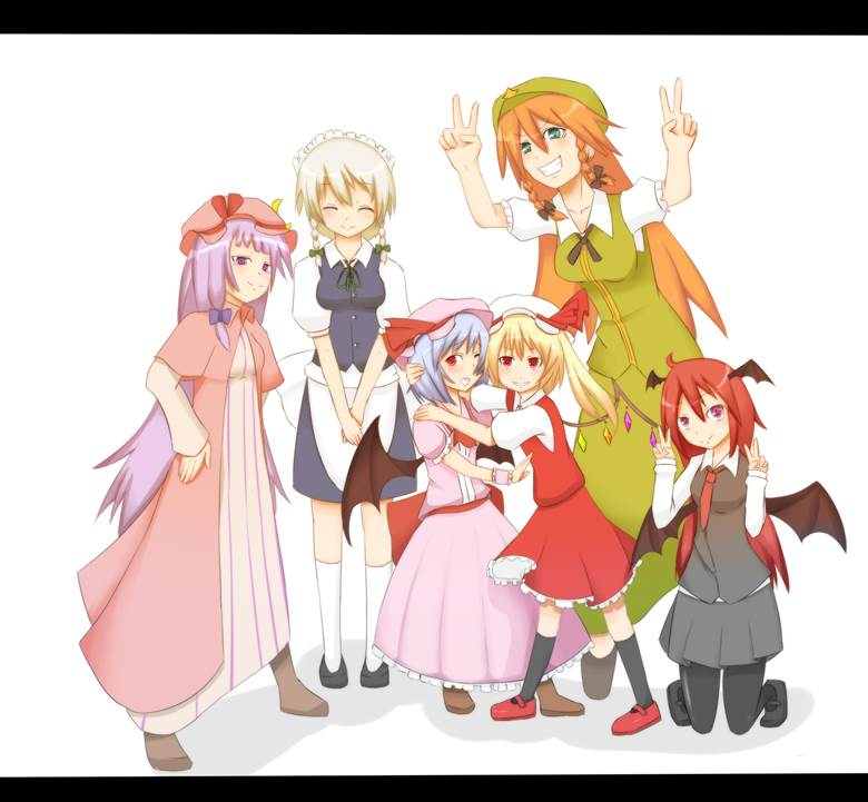 东方, 蕾米莉亚, 芙兰朵露, 小恶魔, 红美铃, sakuya izayoi, 帕秋莉, 催人泪下的东方