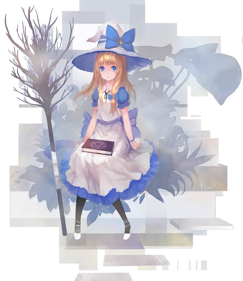 Alice, marisa, Touhou Project, beautiful, illustration, witch