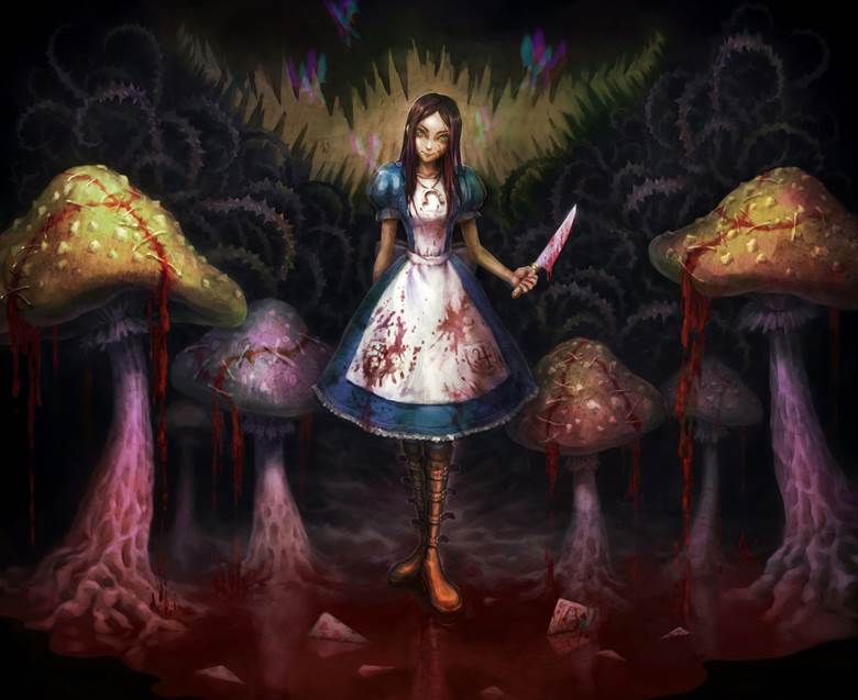 alice madness returns, 爱丽丝, 忧郁美学, American McGee's Alice, 连衫围裙, 溅血