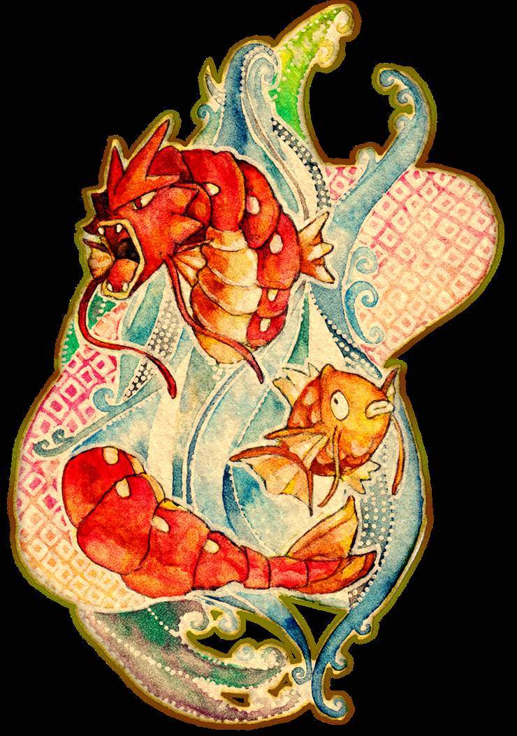 和风, 精灵宝可梦, Magikarp, Gyarados, 异色