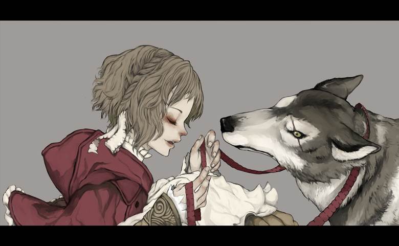 小红帽, 女孩子, wolf, 原创, Little Red Riding Hood, 原创100收藏, 大灰狼和小红帽