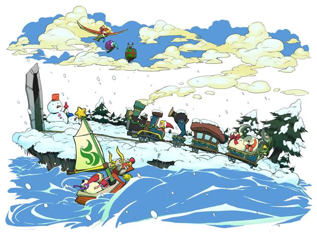 塞尔达传说, 林克, The Wind Waker, Spirit Tracks, skyward sword, 圣诞节, 卡通林克, 塞尔达传说500收藏
