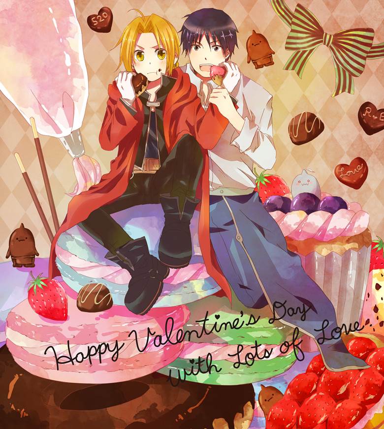 Fullmetal Alchemist, Roy/Edward, yaoi, valentine, incredibly cute