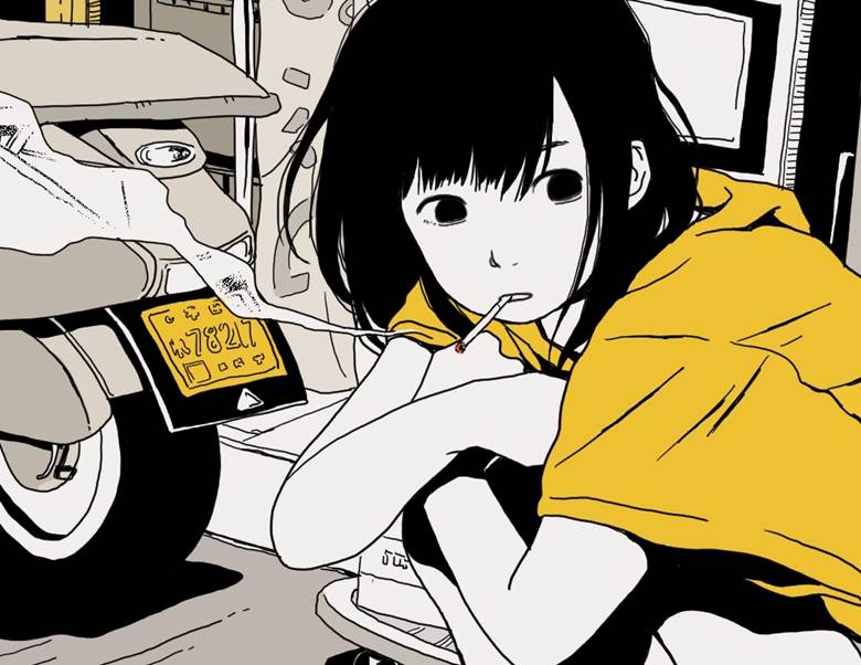 原创, 女孩子, smoking, 自行车, 原创3000收藏, 叼着烟, 香烟