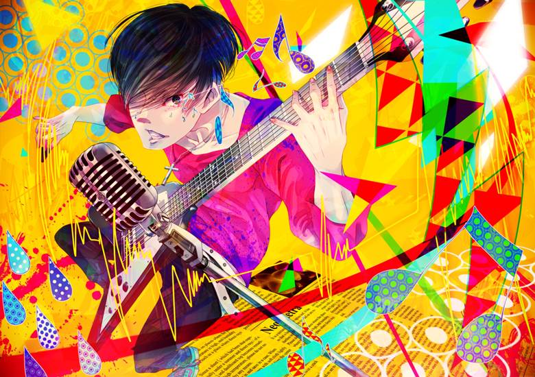 original, boy, guitar, Original 100+ bookmarks