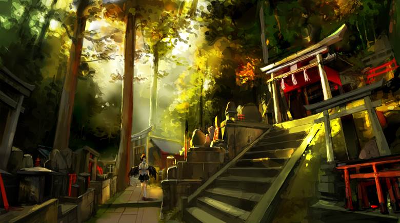 shinny shrine|KzcJimmy的神社鸟居插画图片