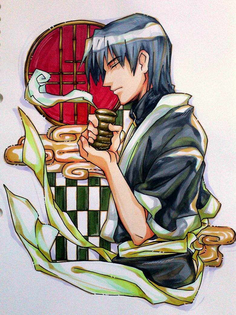 rurouni kenshin, copic马克笔, 手绘