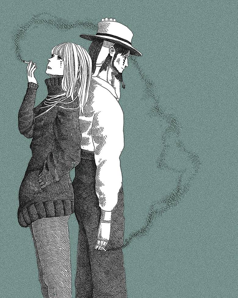 male, woman, 香烟, 原创, 品味优雅, 原创男女角色1000收藏, 原创3000收藏