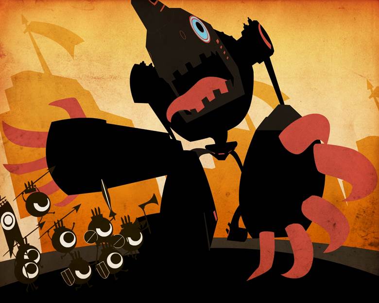 パタポンvsガイン|アカツキチョータ的怪物pixiv插画图片