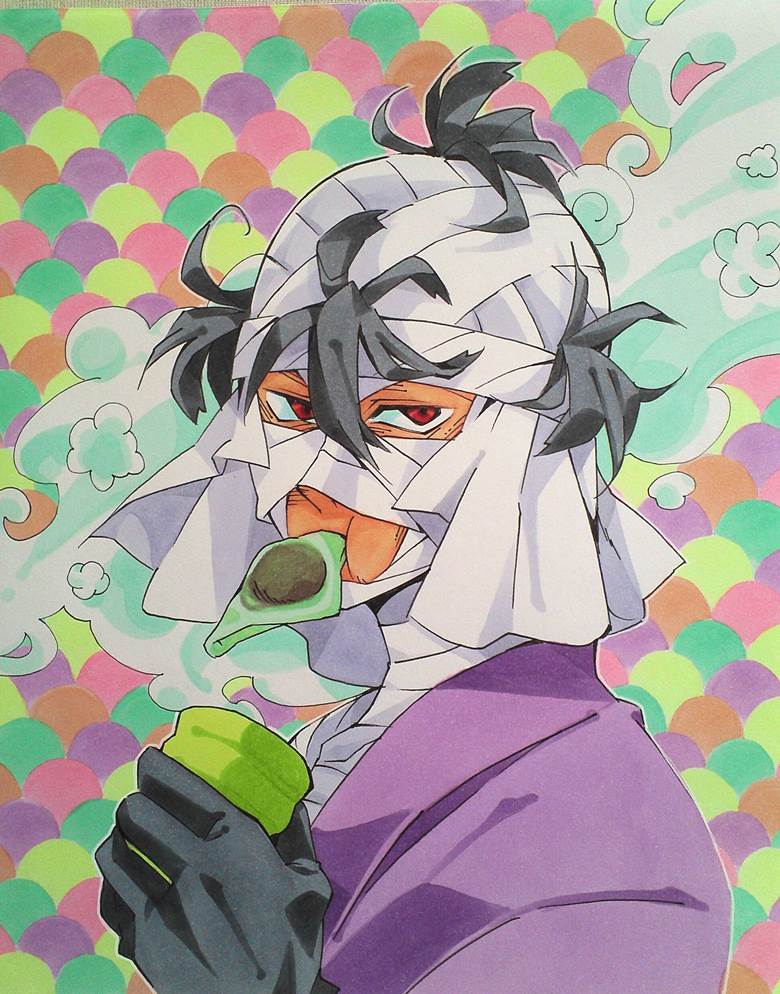 rurouni kenshin, copic马克笔, 手绘