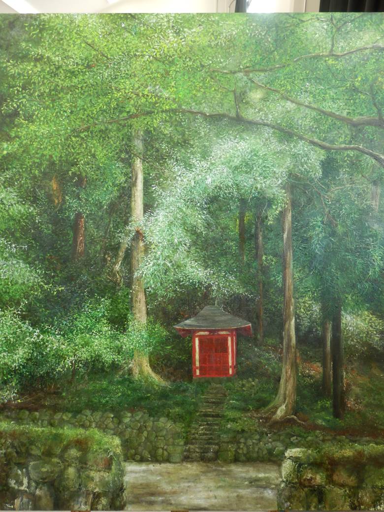 原创, 手绘, 风景, 油画, 树, 夏天, nature