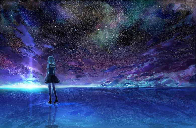 Star in the blue sky|もぢぱら的Pixiv风景壁纸插画图片