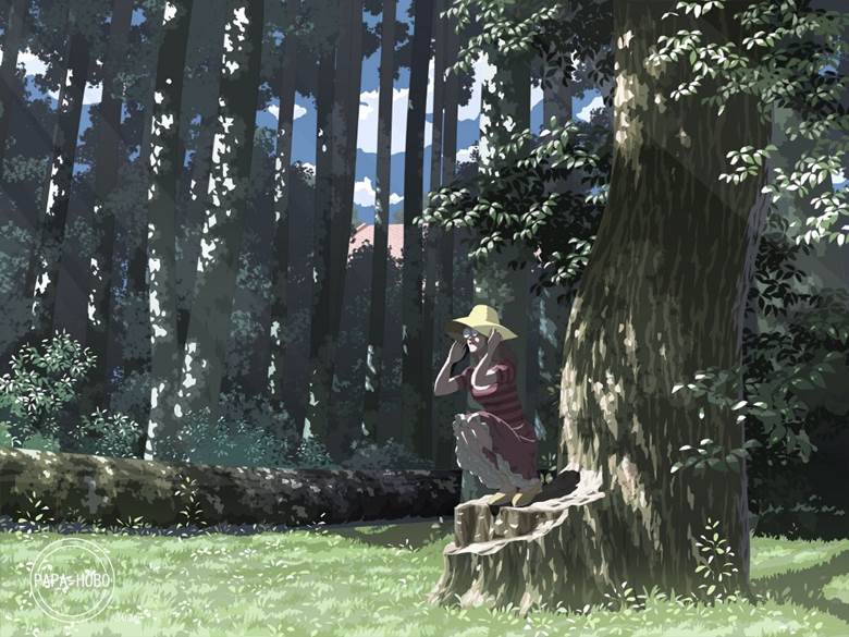 原创, character, 风景, forest, 夏天, grassland