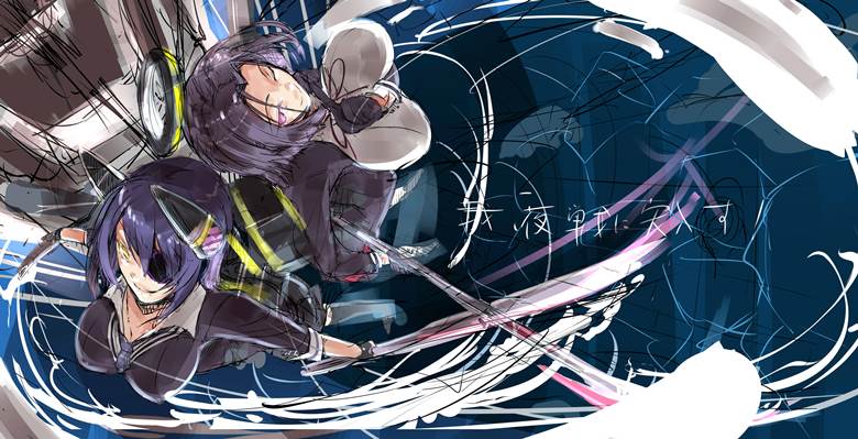tenryuu, tatsuta, Tenryuu/Tatsuta, Kantai Collection, shipgirls in battle, Kancolle, Kantai Collection 100+ bookmarks