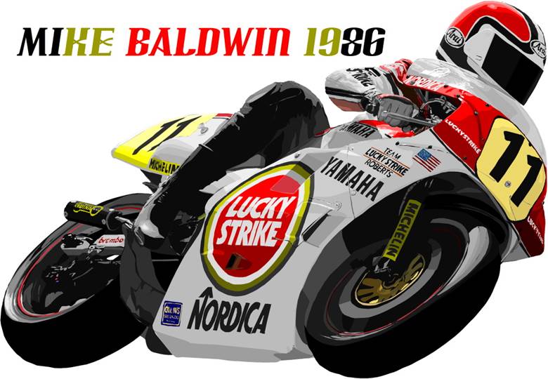 MIKE BALDWIN 1986|eliminator的pixiv摩托车插画图片