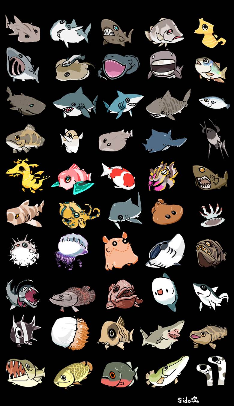 shark, original 1000+ bookmarks, marine life, flapjack octopus