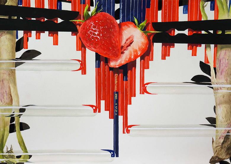 acrylic, 手绘, strawberry, 原创100收藏