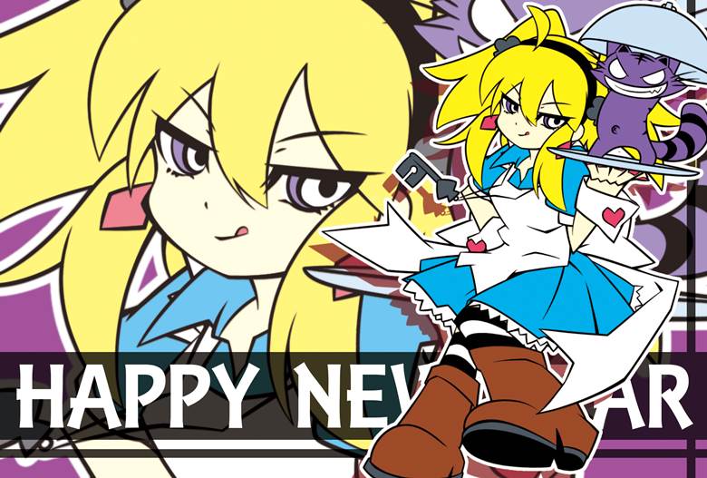 original, girl, cute, fantasy, new year’s card, alice in wonderland, alice