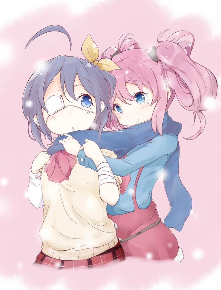 中二病也要谈恋爱！, Satone Shichimiya, 小鸟游六花, scarf sharing