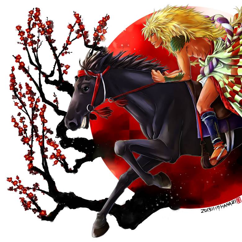 2014马年贺状|华路的俊俏的马插画图片
