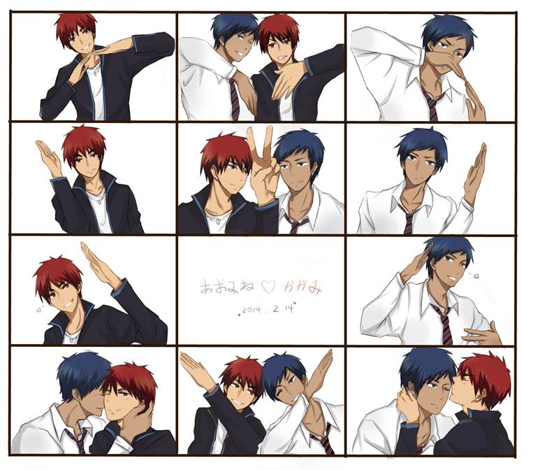 doujin, 黑子的篮球, daiki aomine, kagami taiga, 青峰×火神