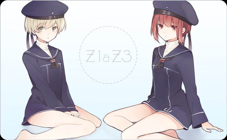 Z1＆Z3|たま的水手服少女插画图片