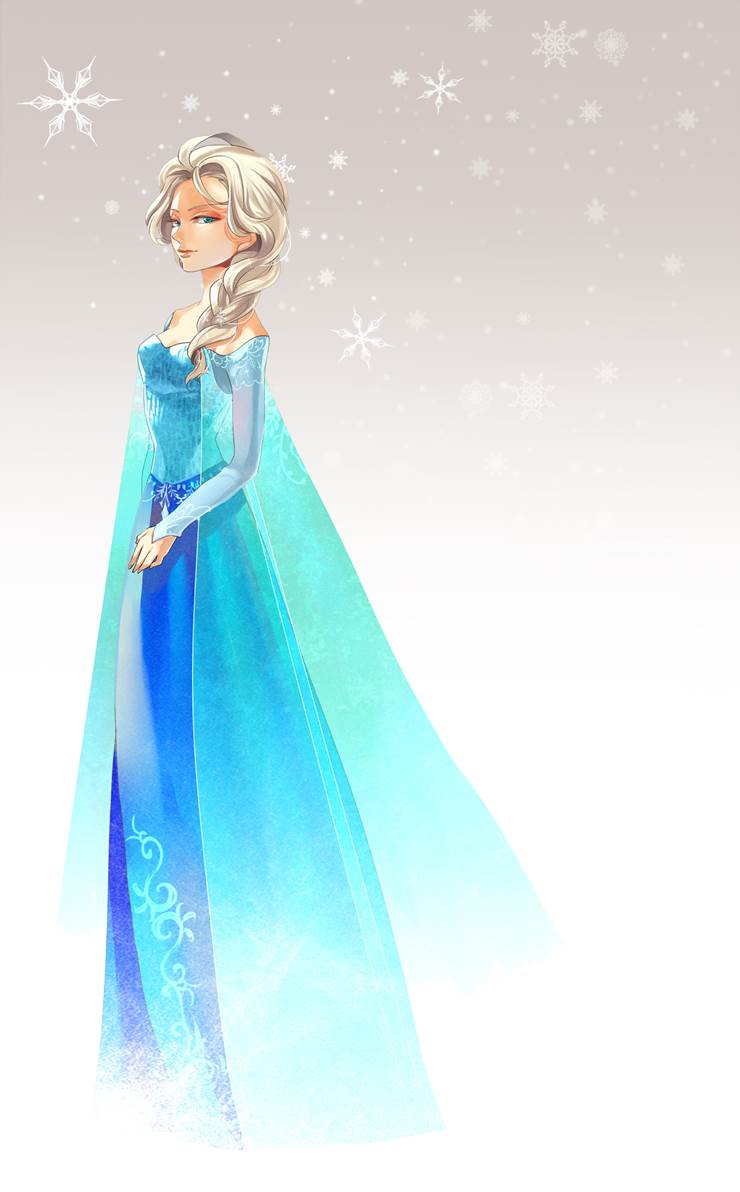 雪の女王|插画师U-min（うーみん）的冰雪奇缘插画图片