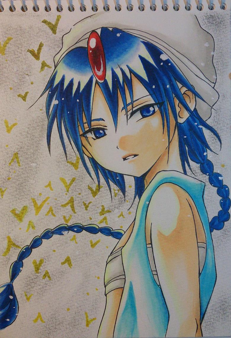 魔奇少年, 阿拉丁, 手绘, copic马克笔, 卧槽帅哥, amazing analog art, sexiest man on earth