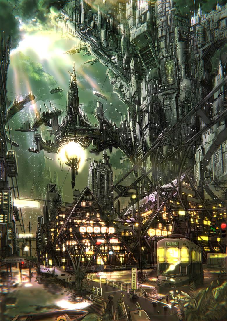 future, city, 风景, futuristic city, 建议点击, 风景100收藏