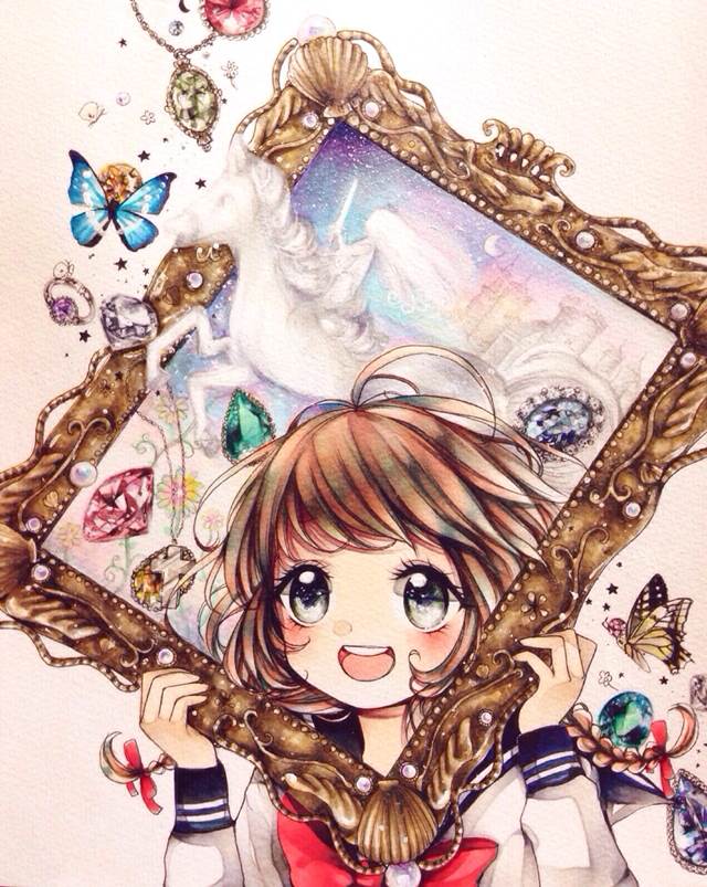 copic马克笔, 原创, Amazing arts using COPIC markers, 卧槽美哭, 品味优雅, 卧槽好可爱, 原创1000users加入书籤, 太美了, 蝴蝶, 童话