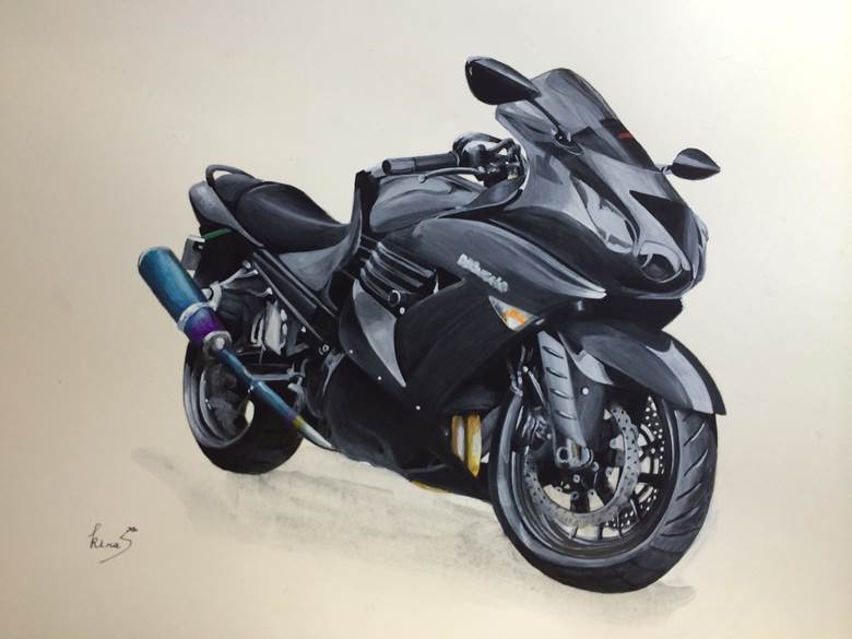 ZZR1400|ゆり的pixiv摩托车插画图片