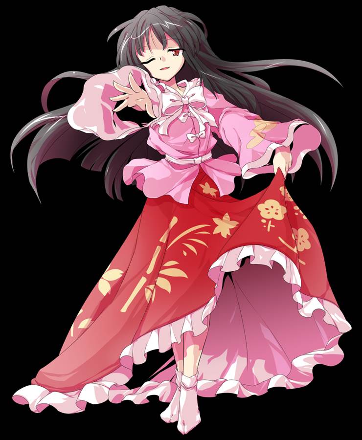 东方,蓬莱山辉夜,立绘,掀起裙子,东方project1000收藏,东方