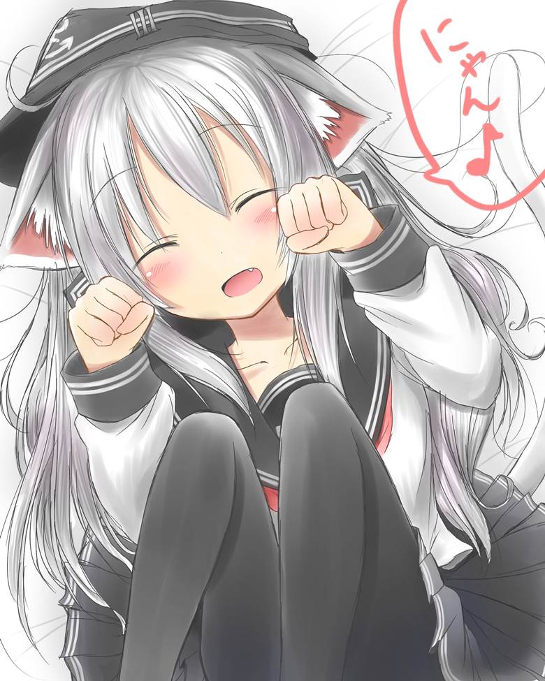 响だにゃん ぺんたごん的舰队collection插画图片 Bobopic