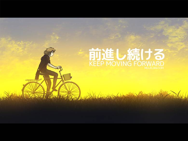 keep moving forward 前进し続ける|mclelun的自行车人物插画图片