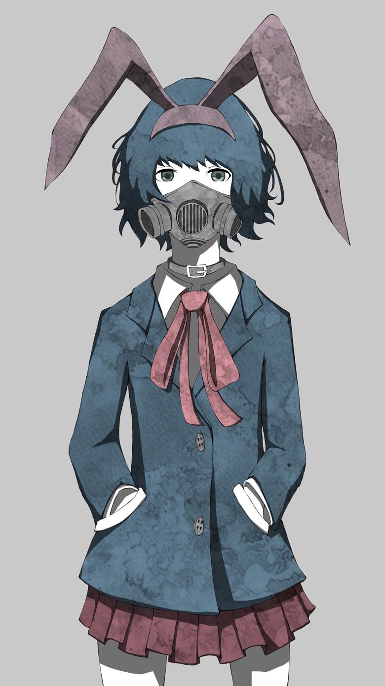 原创, 防毒面具, 女高中生, 兔子