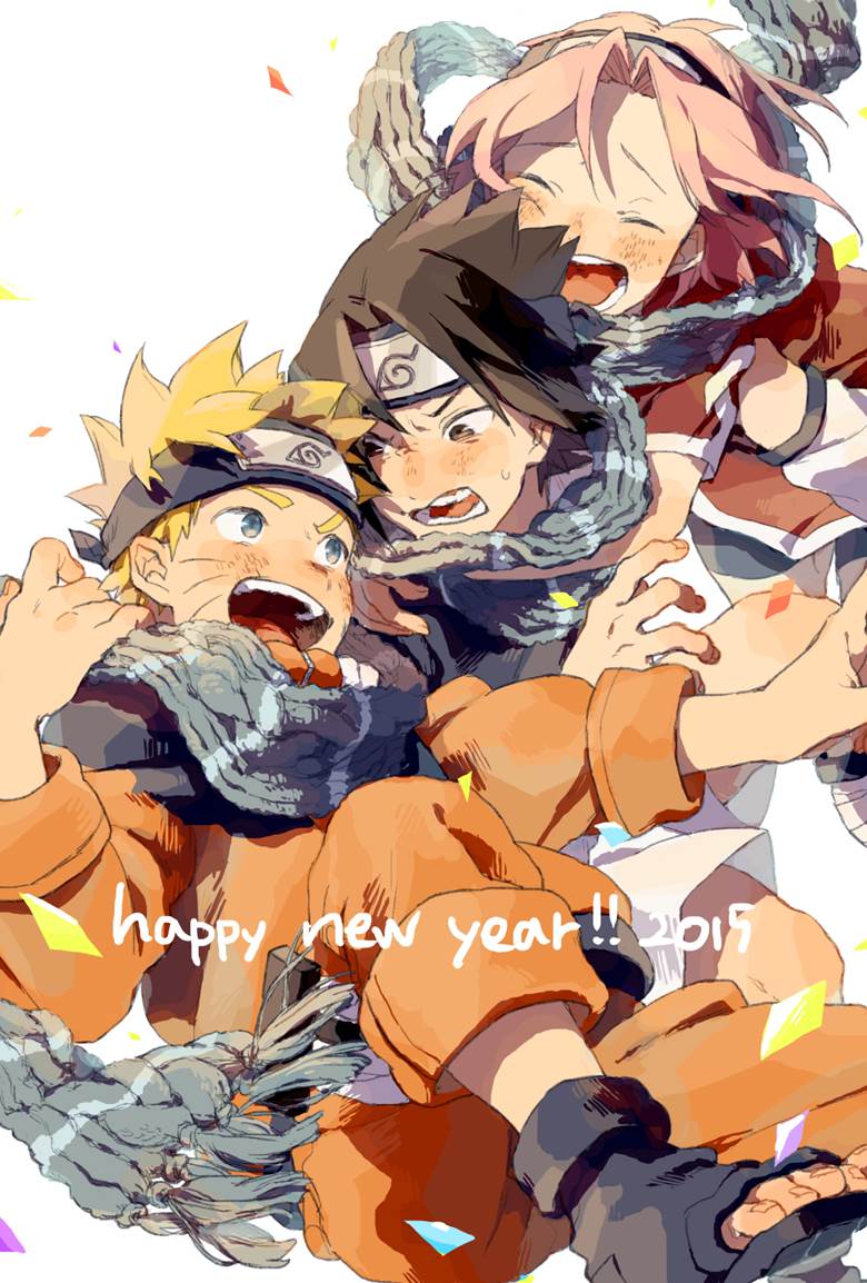 Team 7, 贺年卡, 春野樱, 宇智波佐助, 漩涡鸣人, Naruto 10000+ bookmarks