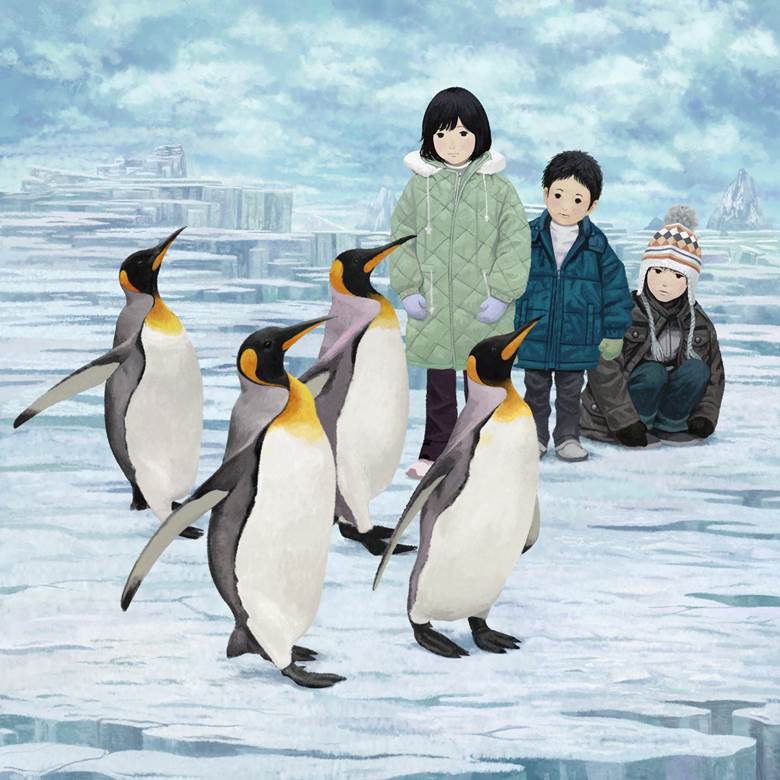 ペンギンが来たよ|サッカン绘的企鹅插画图片