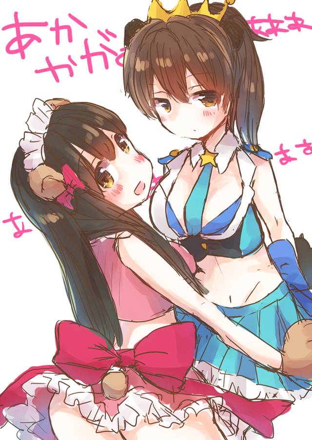 东方, 舰队collection, 舰C, Yurikuma Arashi, 加贺, akagi, 赤城×加贺, yuri