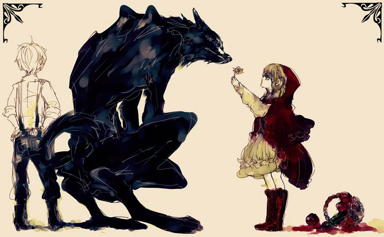 原创, 小红帽, 大灰狼和小红帽, beauty and the wolf