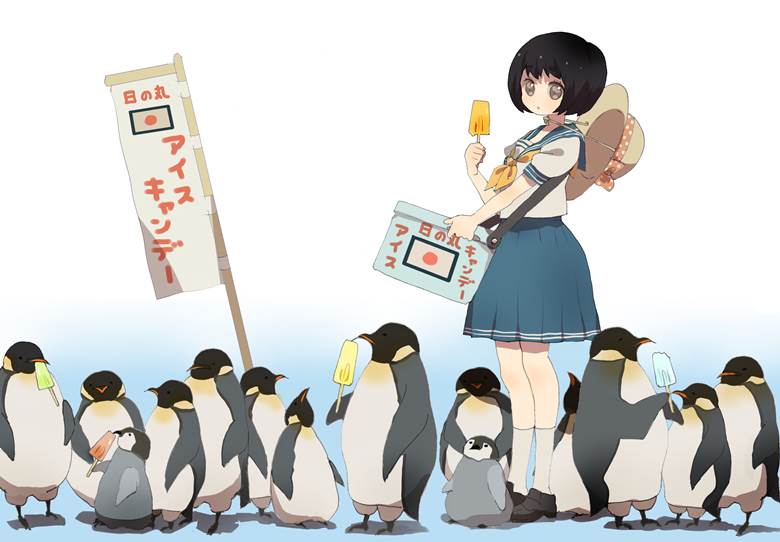 原创, 水手服, 企鹅, 女孩子, 卧槽好可爱, Original 500+ bookmarks