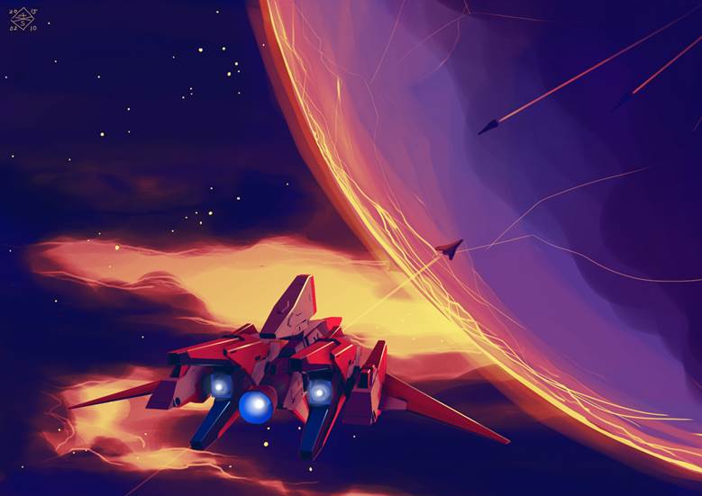 星云の弓2|4XS_MRC的宇宙飞船科幻插画图片