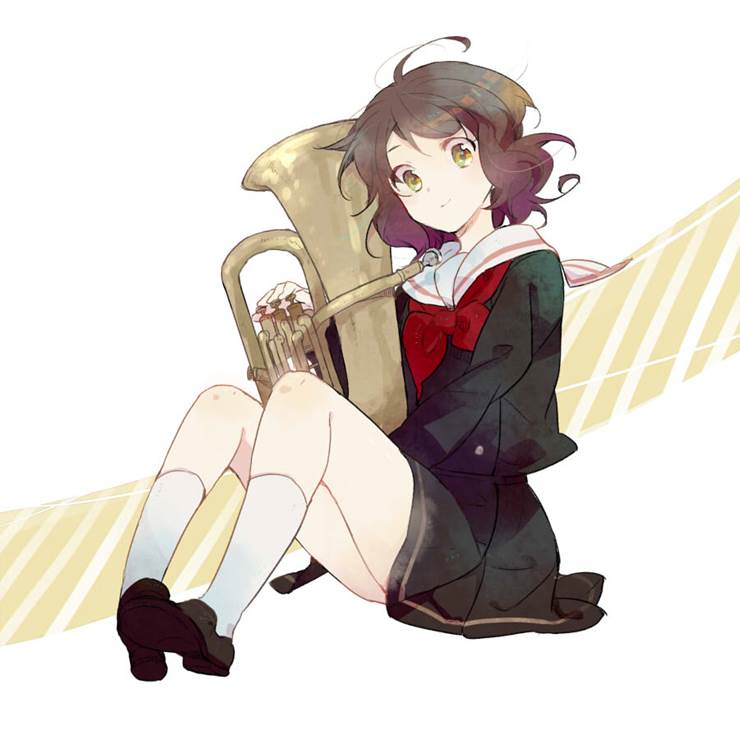 吹响吧！上低音号, Kumiko Oumae, euphonium, 白筒袜, 吹响吧！上低音号1000收藏, 大腿