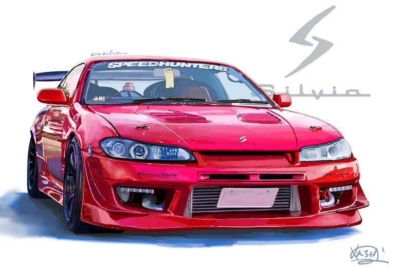 Nissan Silvia|めんちゃか的汽车插画图片