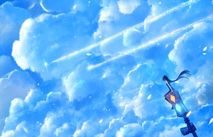 原创, sky, 女孩子, 原创1000users加入书籤, 夏日天空