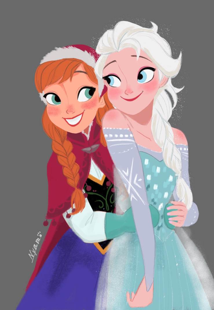 アナと雪の女王|插画师NyamoiPad的冰雪奇缘插画图片