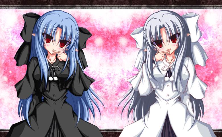 melty blood, len, tsukihime, fighting game, white len, Black Len