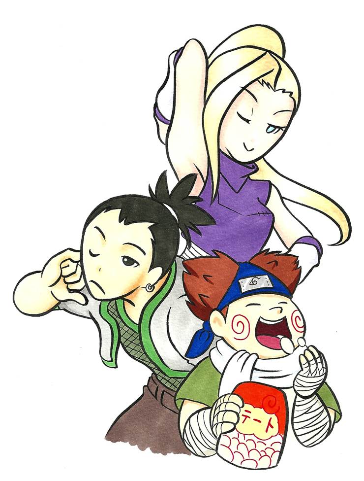 奈良鹿丸,秋道丁次,火影忍者,猪鹿蝶图片尺寸1149x1516 BoBoPic