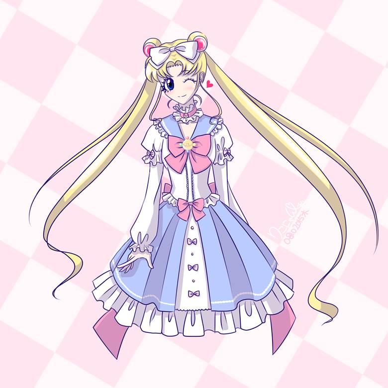 doujin, design, lolita, dress, pastel, usagi tsukino, crystal